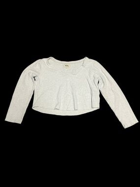 Oatmeal Textured Oversized Crop Lounger Top